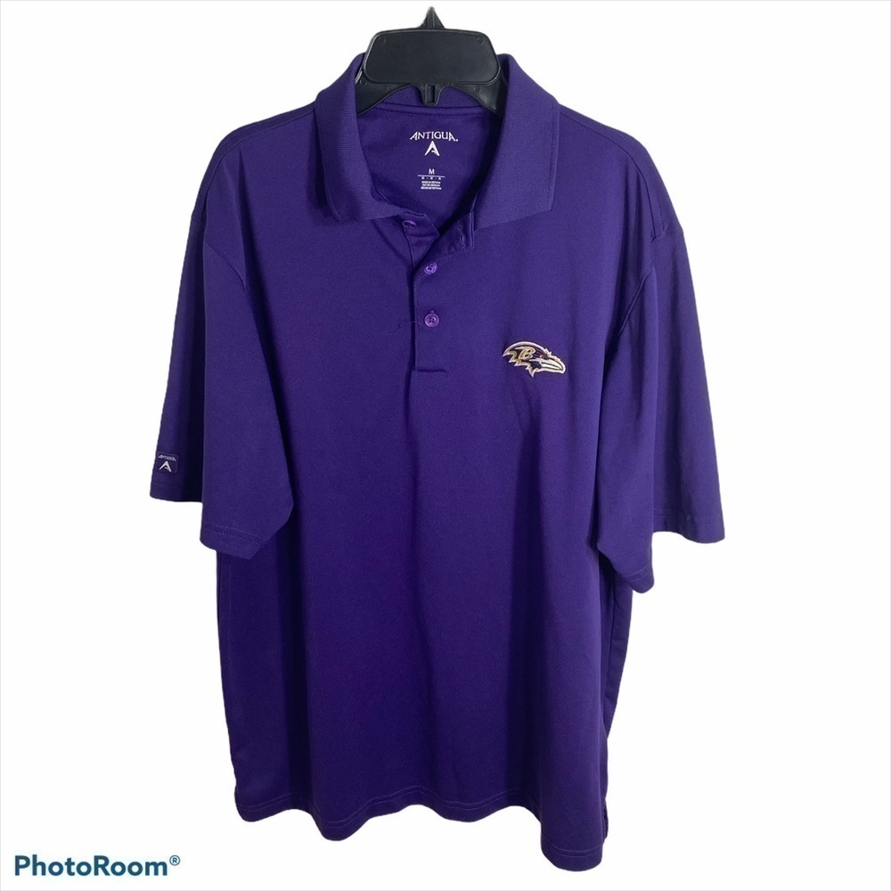 Baltimore Ravens Polo Shirt Medium Men’s Antigua